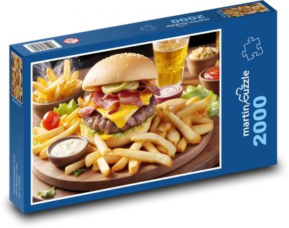 Burger und Pommes? - Puzzle - 2000 Teile