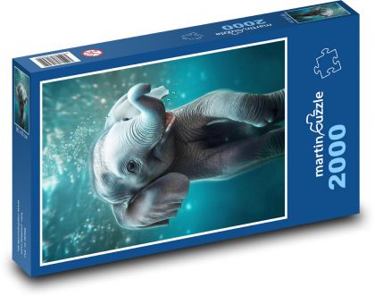 Unoszący się słoń - Puzzle 2000 elementów, rozmiar 90x60 cm