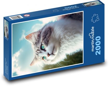 Kot - Puzzle 2000 elementów, rozmiar 90x60 cm