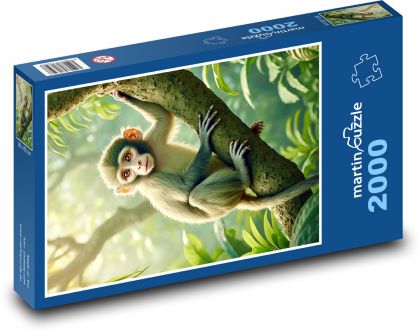 Opica na strome - Puzzle 2000 dielikov, rozmer 90x60 cm 