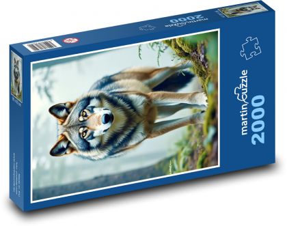 Vlk v lese - puzzle 2000 dílků