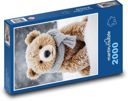 Teddybär im Schal - Puzzle - 2000 Teile