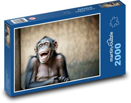 Smějící se opice - puzzle 2000 dílků