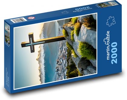 Krzyż - chrześcijaństwo - Puzzle 2000 elementów, rozmiar 90x60 cm
