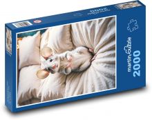 Myška v posteli Puzzle 2000 dílků - 90 x 60 cm