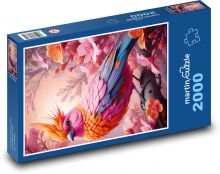 Różowy ptak Puzzle 2000 elementów - 90x60 cm
