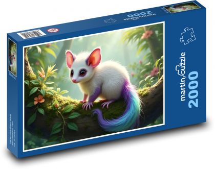 Barevná lasička - Puzzle 2000 dílků, rozměr 90x60 cm