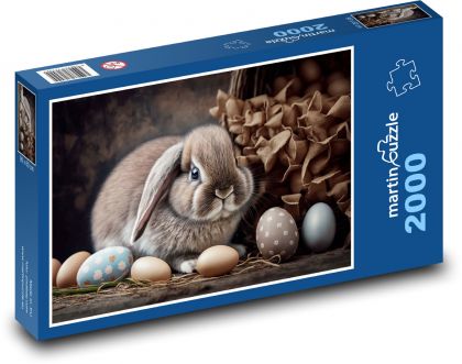 Veľkonočný zajačik - Puzzle 2000 dielikov, rozmer 90x60 cm 