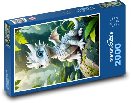 Biały Smok - Puzzle 2000 elementów, rozmiar 90x60 cm