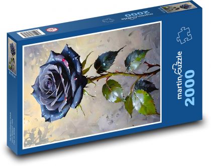 Eine schwarze Rose - Puzzle - 2000 Teile