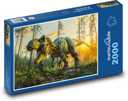 T rex dinosaurus - Puzzle 2000 dílků, rozměr 90x60 cm