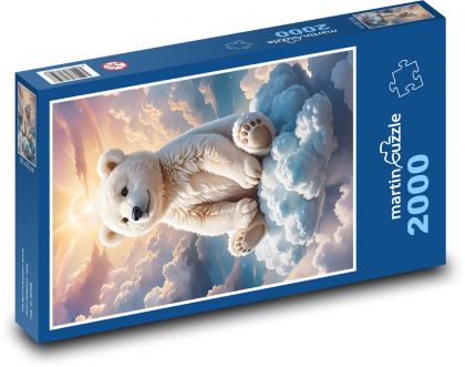 Medvídek na obláčku - Puzzle 2000 dílků, rozměr 90x60 cm