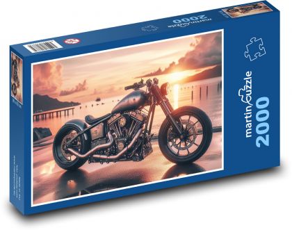 Sportovní motocykl - Puzzle 2000 dílků, rozměr 90x60 cm