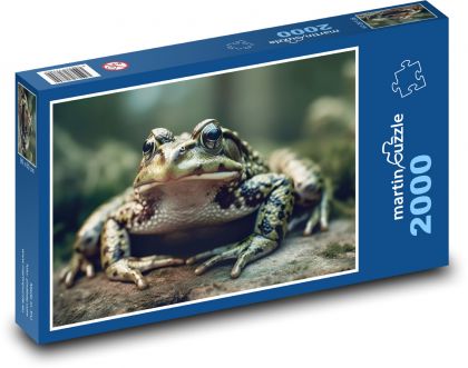 Zelená žaba - Puzzle 2000 dielikov, rozmer 90x60 cm 