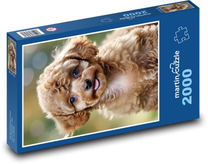 Poodle - puppy - Puzzle 2000 pieces, size 90x60 cm 