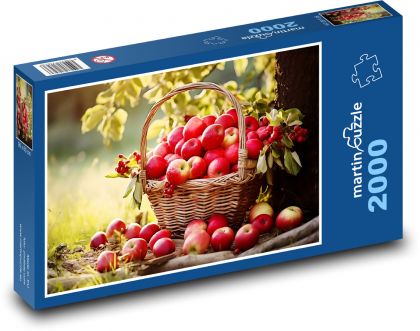 Kôš jabĺk - Puzzle 2000 dielikov, rozmer 90x60 cm 