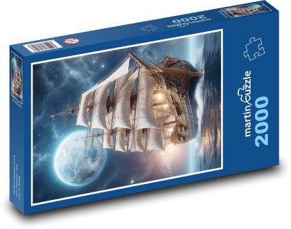 Plachetnice na moři - puzzle 2000 dílků