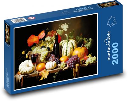 Podzimní ovoce a zelenina - puzzle 2000 dílků