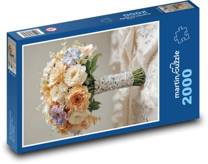 Bukiety ślubne - Puzzle 2000 elementów, rozmiar 90x60 cm