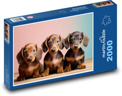 Dackel - Welpen - Puzzle - 2000 Teile