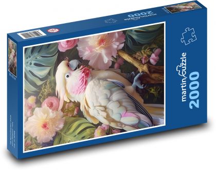 Kakadu - ptak - Puzzle 2000 elementów, rozmiar 90x60 cm