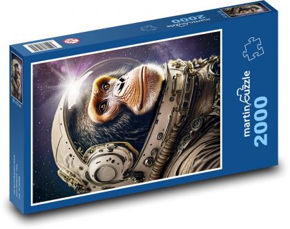 Opice kosmonaut - Puzzle 2000 dílků, rozměr 90x60 cm