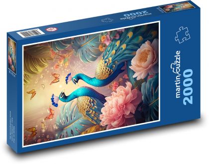 Pfauenfantasie - Puzzle - 2000 Teile
