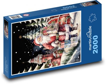 Santa claus fantasy - Puzzle 2000 dílků, rozměr 90x60 cm