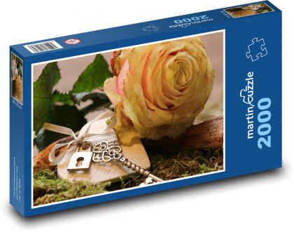 Kľúč k srdcu Valentína - Puzzle 2000 dielikov, rozmer 90x60 cm 