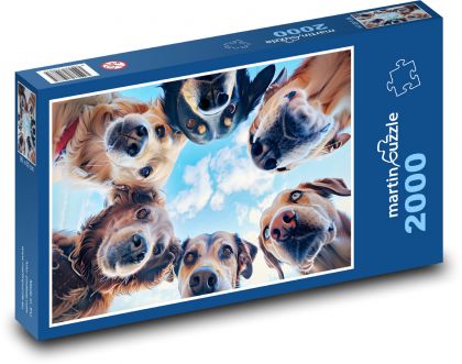 Psy fantasy - Puzzle 2000 elementów, rozmiar 90x60 cm