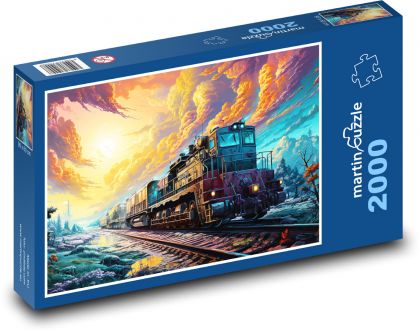 Vlak fantázie - Puzzle 2000 dielikov, rozmer 90x60 cm 