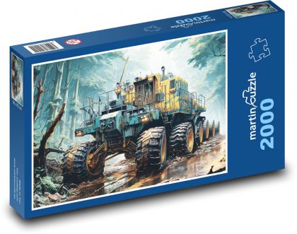 Retro truck - Puzzle 2000 pieces, size 90x60 cm 