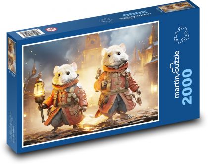 Myši fantasy - puzzle 2000 dílků