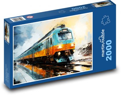 Vlak fantasy - Puzzle 2000 dílků, rozměr 90x60 cm