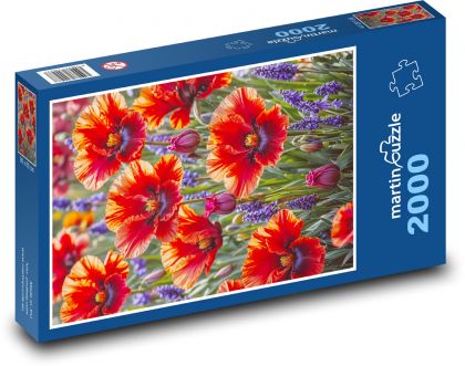 Blühende Mohnblumen - Puzzle - 2000 Teile