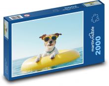 A dog in the water with glasses Puzzle 2000 pieces - 90 x 60 cm