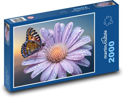 Blume - Schmetterling - Puzzle - 2000 Teile