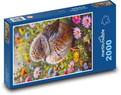 Vogel in Blumen - Puzzle - 2000 Teile