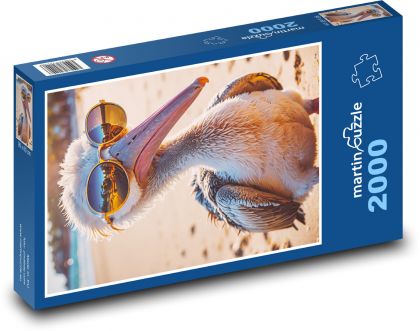 Bird in glasses - Puzzle 2000 pieces, size 90x60 cm 