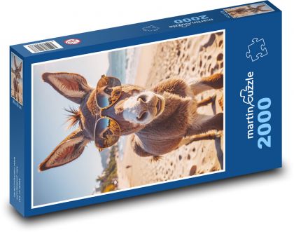 Donkey in glasses - Puzzle 2000 pieces, size 90x60 cm 