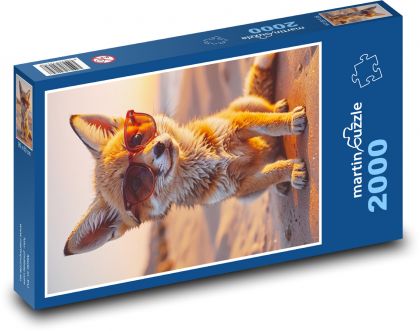 A fox in glasses - Puzzle 2000 pieces, size 90x60 cm 
