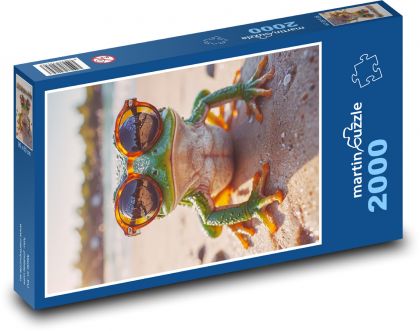 Žába v brýlích - puzzle 2000 dílků