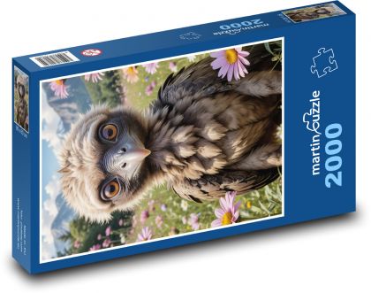 Geier in Blumen - Puzzle - 2000 Teile