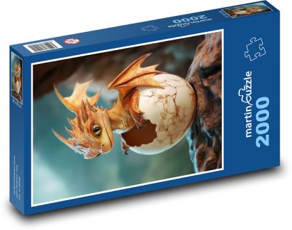 Smok - wylęg - Puzzle 2000 elementów, rozmiar 90x60 cm