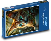 Green-eyed cat Puzzle 2000 pieces - 90 x 60 cm
