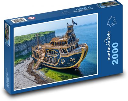 Boat on sea. - Puzzle 2000 pieces, size 90x60 cm 