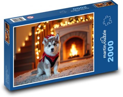 Weihnachten - Hund - Puzzle - 2000 Teile