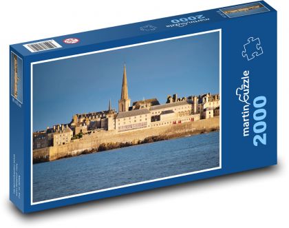 Město u pobřeží - puzzle 2000 dílků