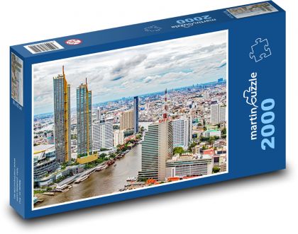 Bangkok - Thajsko, město - Puzzle 2000 dílků, rozměr 90x60 cm