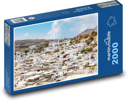Lindos - Grécko - Puzzle 2000 dielikov, rozmer 90x60 cm 